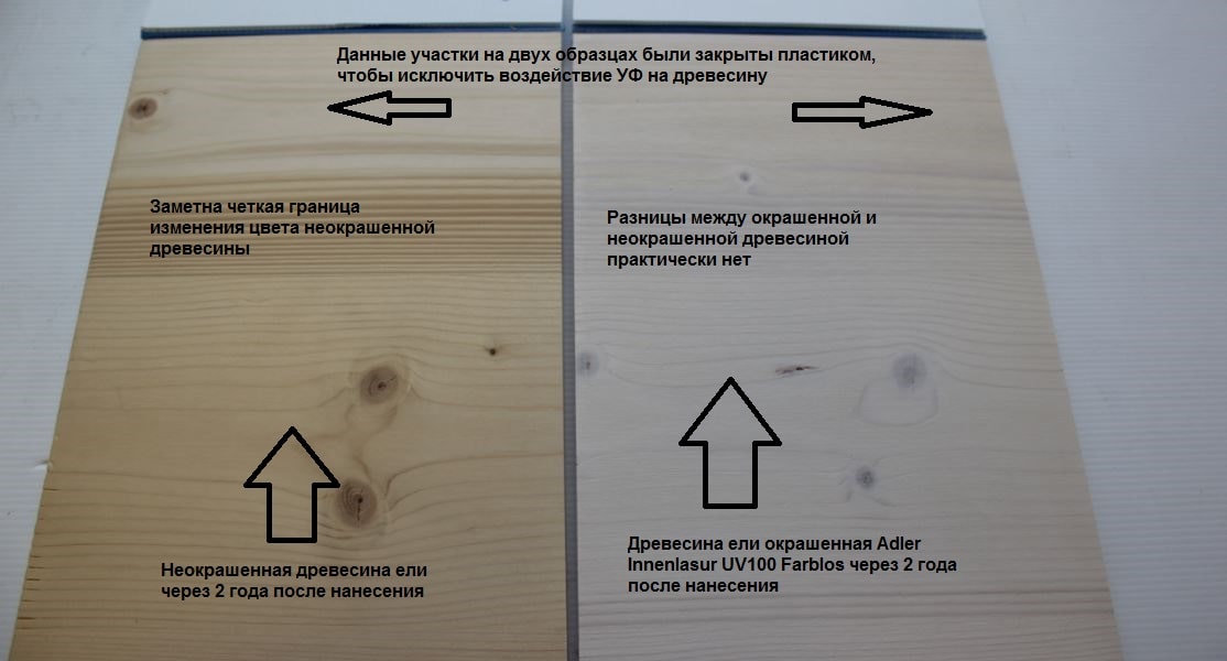 На фото образцы после окраски и без окраски