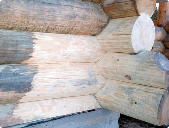 Защитить деревянный дом от синевы